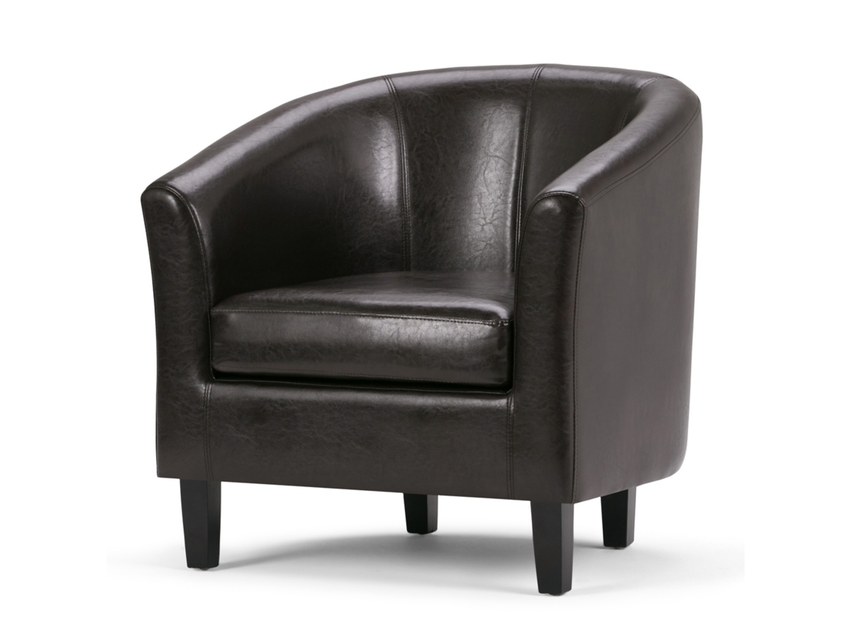 Simpli Home Austin Tub Chair, Espresso, large
