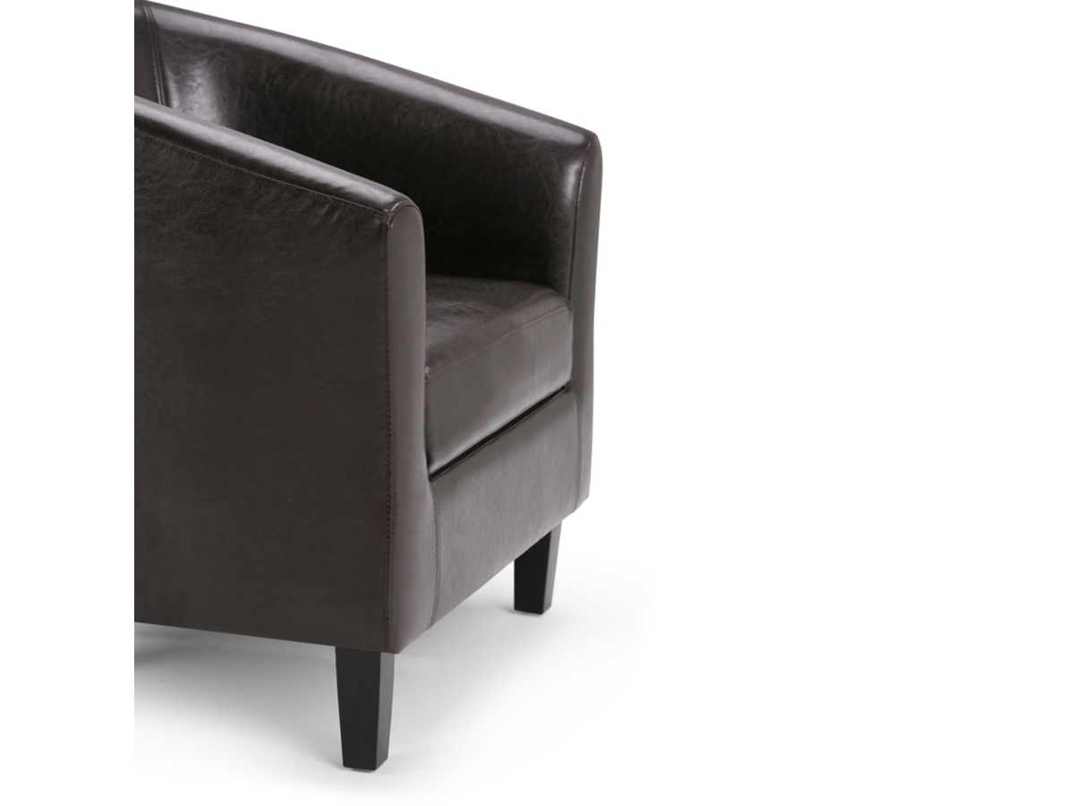 Simpli Home Austin Tub Chair, Espresso, large