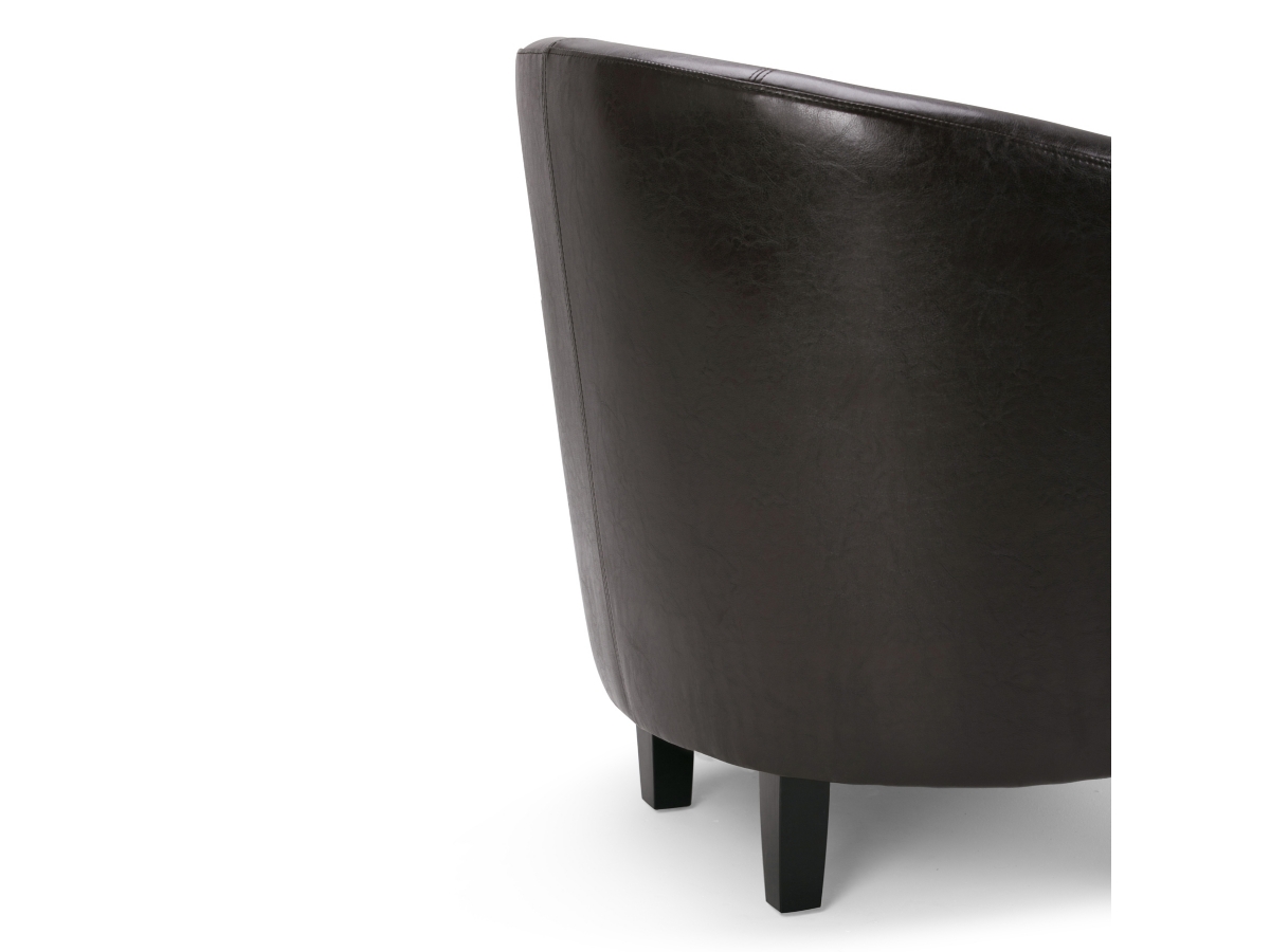 Simpli Home Austin Tub Chair, Espresso, large