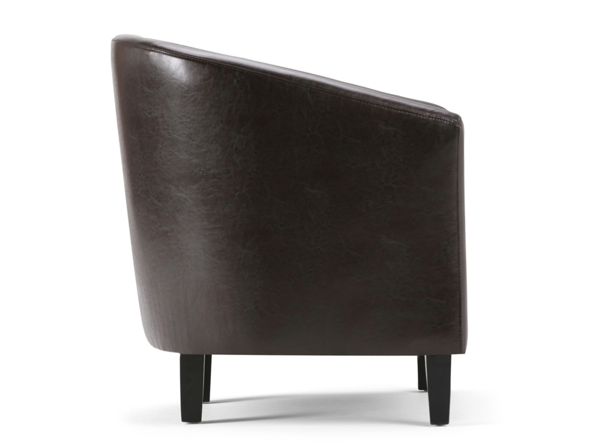 Simpli Home Austin Tub Chair, Espresso, large