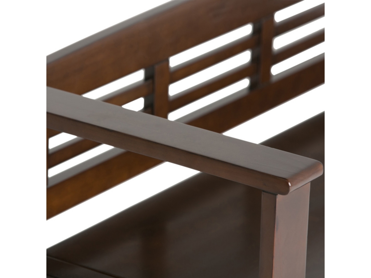 Simpli Home Adams Entryway Storage Bench, Rustic Medium Brown, large