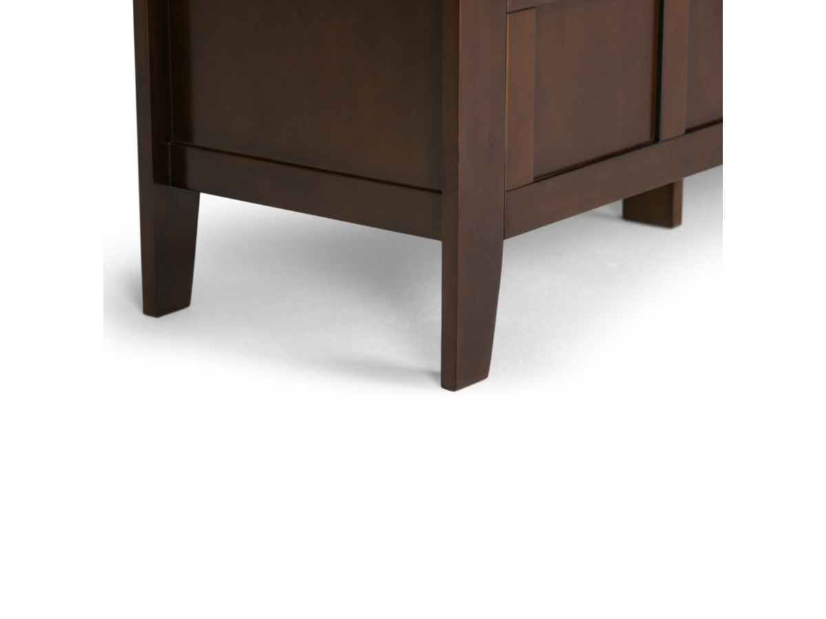 Simpli Home Adams Entryway Storage Bench, Rustic Medium Brown, large