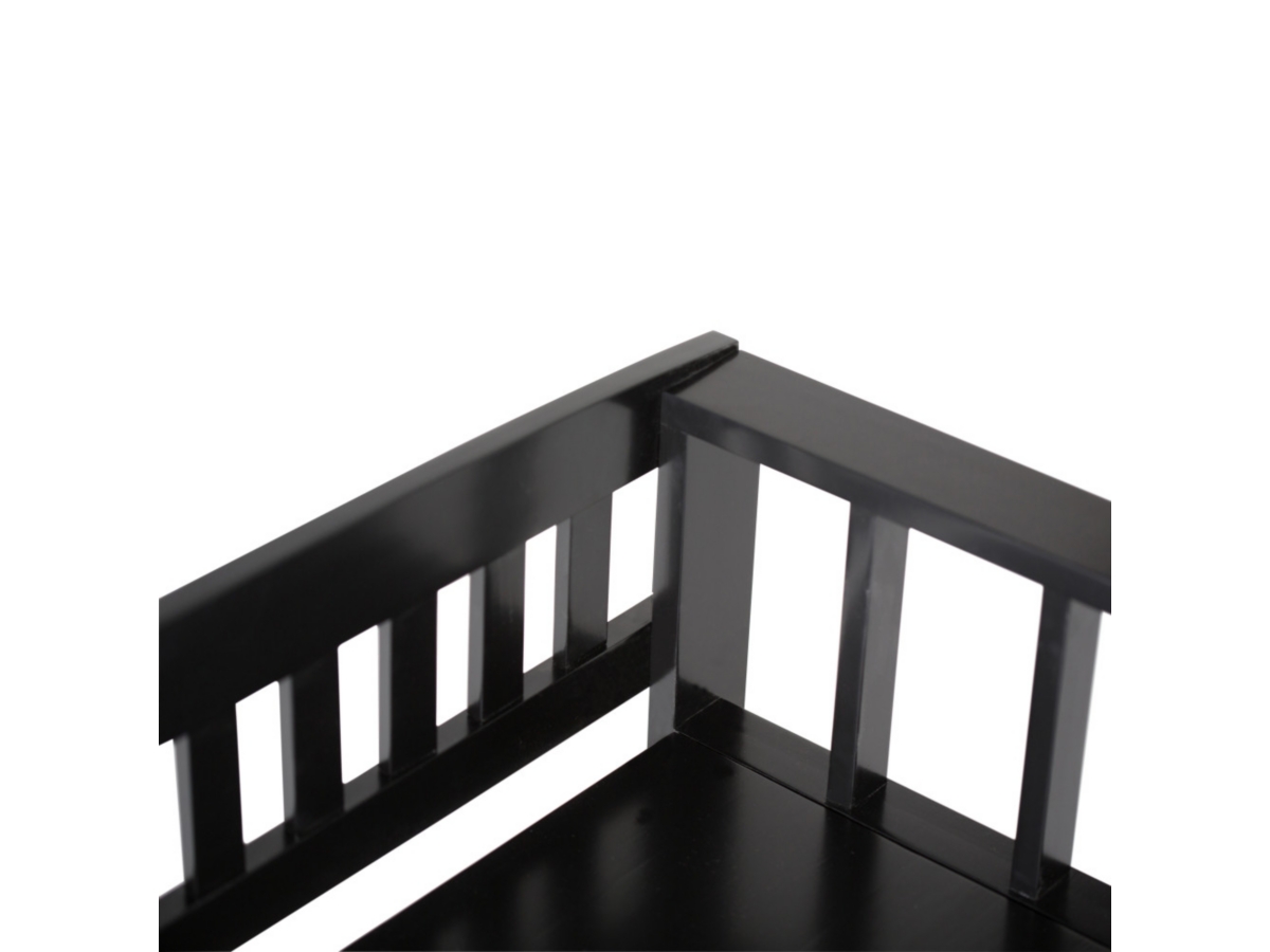 Simpli Home Acadian Entryway Storage Bench, Black, large