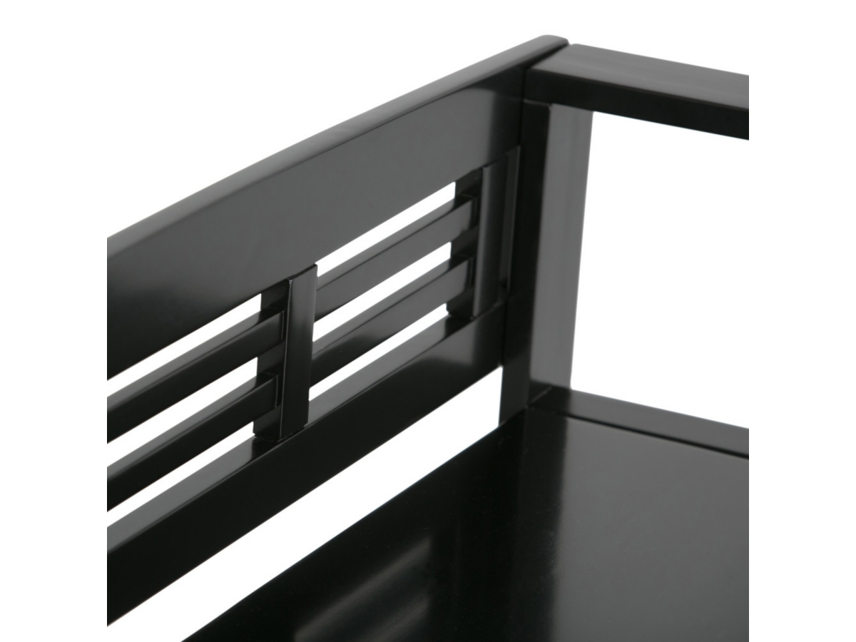 Simpli Home Adams Entryway Storage Bench, Black, large