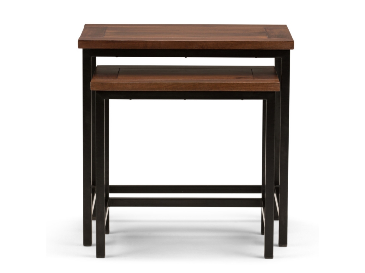Simpli Home Skyler Nesting Side Table (Set of 2), Dark Cognac Brown, large