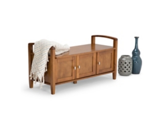 Warm Shaker Entryway Storage Bench