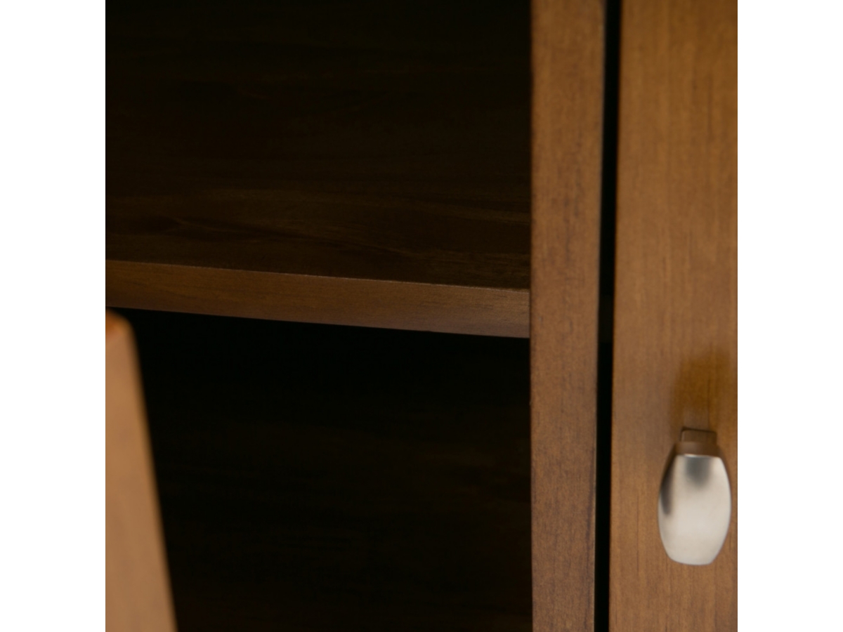 Simpli Home Warm Shaker Entryway Storage Bench, Light Golden Brown, large