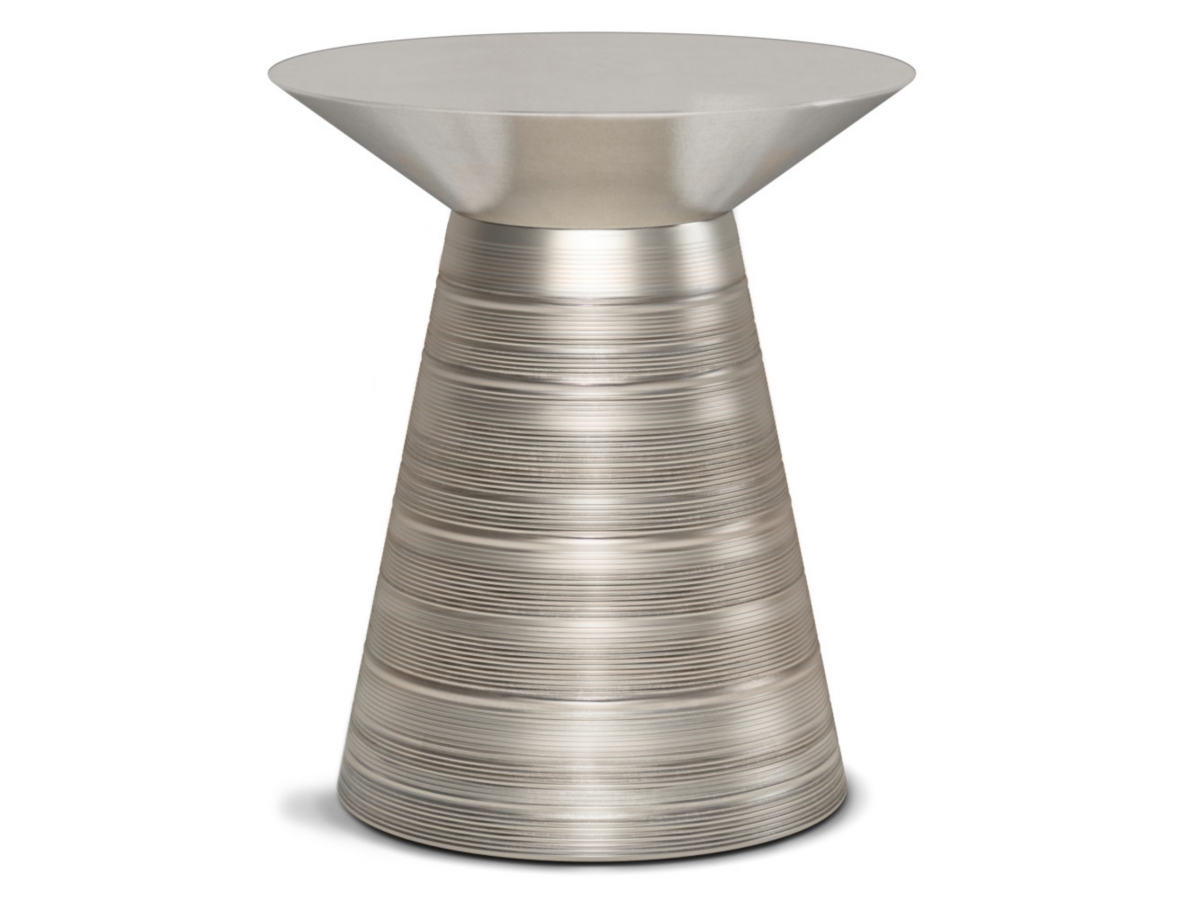 Simpli Home Sheridan Accent Side Table, Antique Silver, large