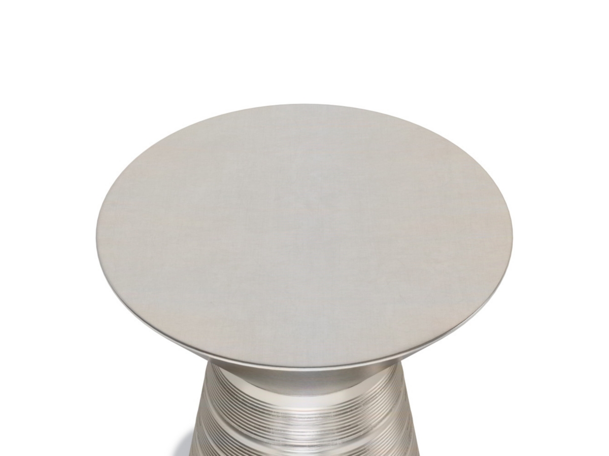 Simpli Home Sheridan Accent Side Table, Antique Silver, large