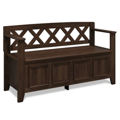 A600044862 Simpli Home Amherst Entryway Storage Bench, Natura sku A600044862