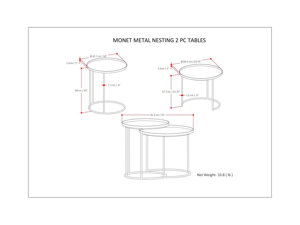 Simpli Home Monet Nesting Table (Set of 2), , large
