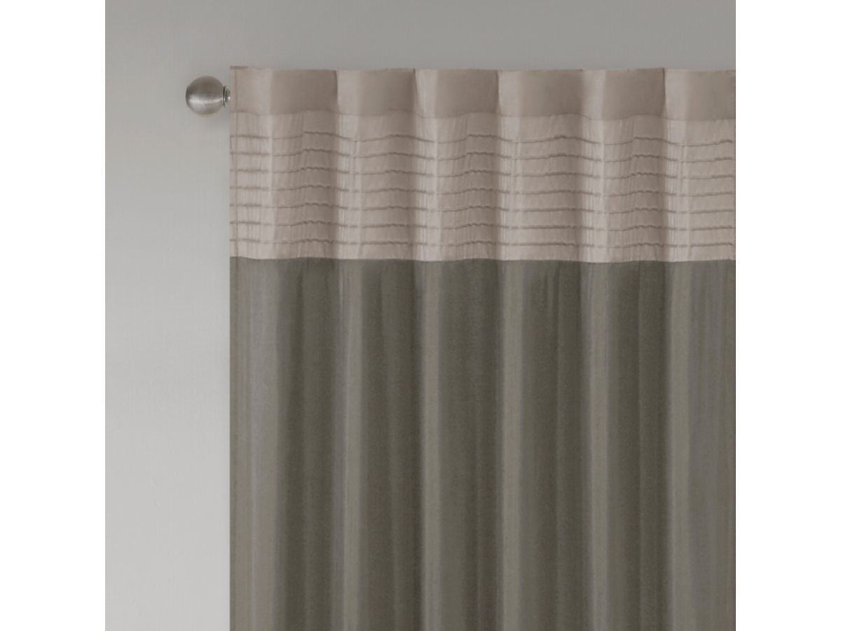 pyon☻ 専用　　　par jacquard Salem Polyoni Pintuck Curtain Panel | Ashley