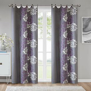 Madison Park Anaya Window Curtain, Purple/Gray, large