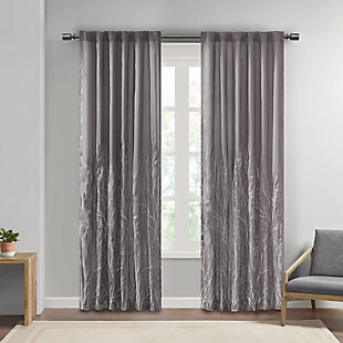 Madison Park Andora Window Curtain, Gray, large