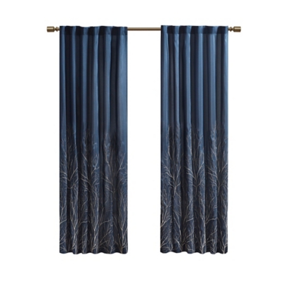 Madison Park Andora Window Curtain, Navy, large