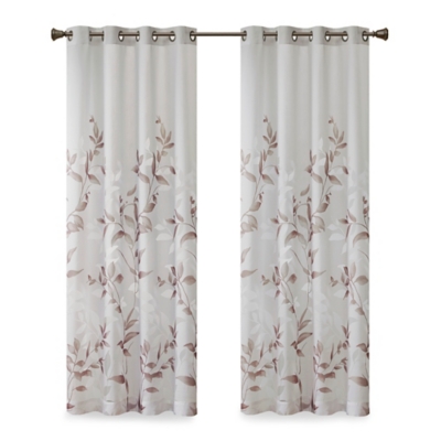 A600045079 Rosalie Burnout Printed Curtain Panel, Mauve sku A600045079