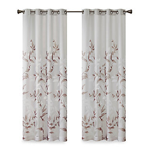 Madison Park Cecily Printed Window Panel, Mauve, rollover