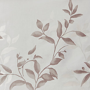 Transform any room with the beauty of our Madison Park Cecily Printed Window Panel. The gorgeous panel flaunts a stunning allover mauve botanical design burned out for a dimensional and fresh update. Finished with silver grommet tops for easy hanging, this panel revitalizes your décor with its alluring design and modern color scheme. This window panel is also OEKO-TEX certified, meaning it does not contain any harmful substances or chemicals, ensuring quality comfort and wellness.Imported | Modern contemporary botanical print burnout curtains | Window panel dimension 50"x84", need 2 per window | Lightweight semi sheer base | Grommet top finish fits up to 1.25" diameter rod | Oeko-tex certified, includes no harmful substances or chemicals (# 19.hcn.69752) | Coordinating shower curtain available and sold separately | Machine washable