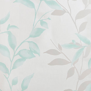 Transform any room with the beauty of our Madison Park Cecily Printed Window Panel. The gorgeous panel flaunts a stunning allover aqua botanical design burned out for a dimensional and fresh update. Finished with silver grommet tops for easy hanging, this panel revitalizes your décor with its alluring design and modern color scheme. This window panel is also OEKO-TEX certified, meaning it does not contain any harmful substances or chemicals, ensuring quality comfort and wellness.Imported | Modern contemporary botanical print burnout curtains | Window panel dimension 50"x84", need 2 per window | Lightweight semi sheer base | Grommet top finish fits up to 1.25" diameter rod | Oeko-tex certified, includes no harmful substances or chemicals (# 19.hcn.69752) | Coordinating shower curtain available and sold separately | Machine washable