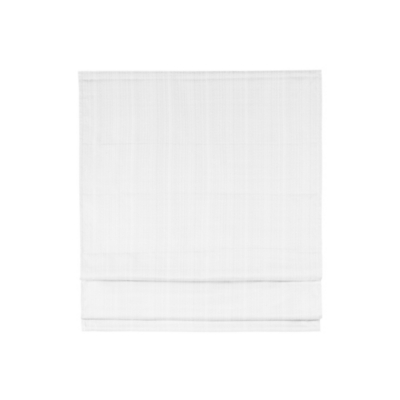 Paxton Basketweave Room Darkening Cordless Roman Shade, White