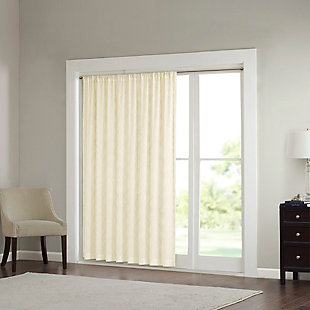 Madison Park Irina Diamond Sheer Extra Wide Window Curtain, Ivory, rollover