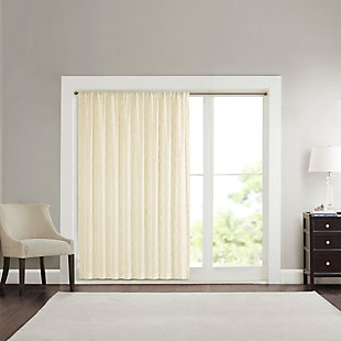 Madison Park Irina Diamond Sheer Extra Wide Window Curtain, Ivory, large