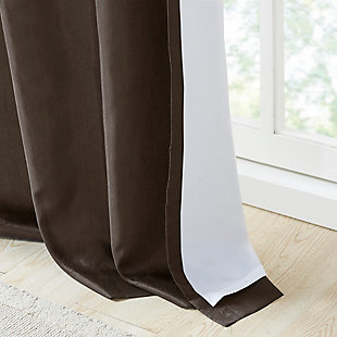 Add simple elegance to any room with the Madison Park Serene Embroidered Window Panel. This window curtain features delicate floral embroidery in rust spice and neutral hues, offering beautiful contrast for a sophisticated look. The pieced and pleated details provide extra dimension and charm to your home decor, while added lining helps filter the perfect amount of sunlight into your home. Simply hang with rod pocket or backs tabs for a tailored look. Fits up to a 1.25" diameter rod.Imported | Embroidery | Pieced and pleated detailing | Added polyester lining | Rod pocket and back tabs
