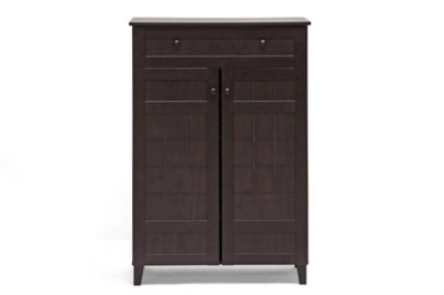 Baxton Studio Glidden Tall Modern Shoe Cabinet, , large