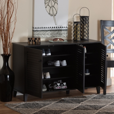 Baxton Studio Warren Shoe Storage Cabinet, , rollover