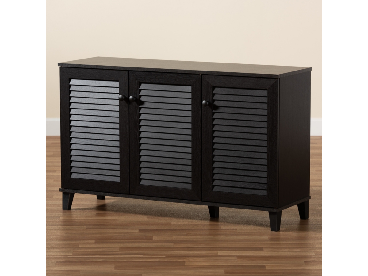 Baxton Studio Warren Shoe Storage Cabinet Ashley