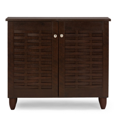 Baxton Studio Winda 2-Door Shoe Storage Cabinet, , large