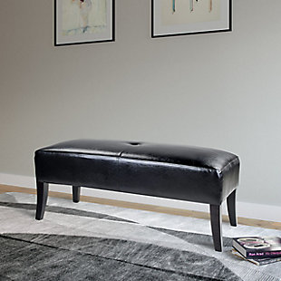 CorLiving Antonio Bonded Leather Bench, , rollover