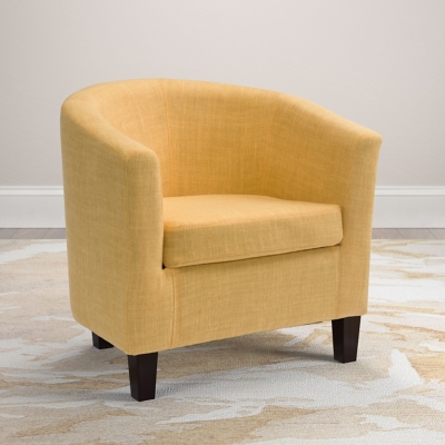 CorLiving Antonio Tub Chair, Yellow, rollover