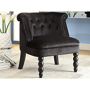 Baxton Studio Flax Victorian Accent Chair, , rollover
