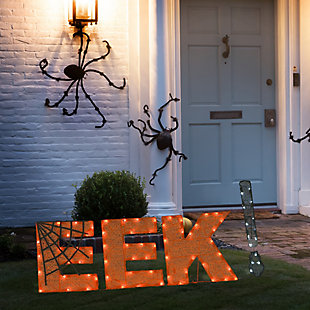 National Tree Company Pre-Lit Halloween EEK! Decoration with 80 LED Lights, , rollover