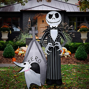 National Tree Company 5 ft. Jack Skellington and Zero with Doghouse, , rollover