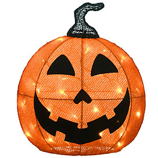 National Tree Company 16" Pre-Lit Happy Jack-O-Lantern with 25 LED Lights, , rollover