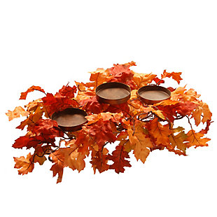 National Tree Company 22" Candle Holder with Maples Leaves, , large