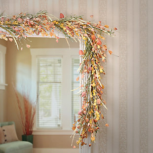 National Tree Company 6 ft. Autumn Wildflowers Flexible Garland, , rollover