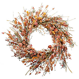 National Tree Company 22" Autumn Wild Flowers Wreath, , large