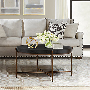 Armen Living Sylvie Brushed Coffee Table, , rollover
