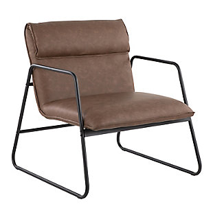 LumiSource Casper Arm Chair, Espresso/Black, large