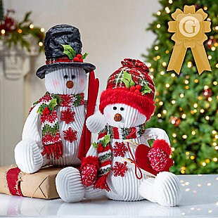 Christmas Sitting Snowman Set, , rollover