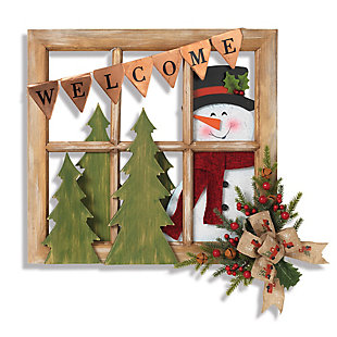 Christmas 18" Wood And Metal Window, , rollover