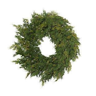 Christmas 32" Cedar With Berry Wreath, , large