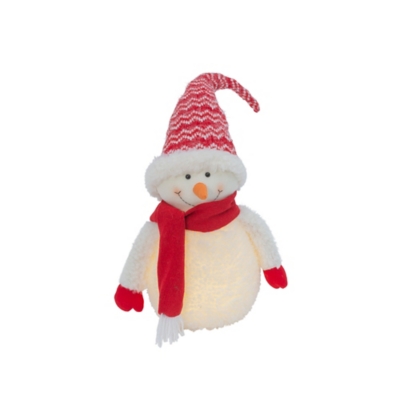 Christmas Lighted Fabric Snowman Figurine (Set of 2), , large