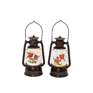 Christmas Battery Operated Spinning Water Globe Lantern (set Of 2), , rollover
