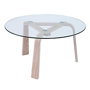 Southern Enterprises Anwick Round Glass-Top Cocktail Table, , large
