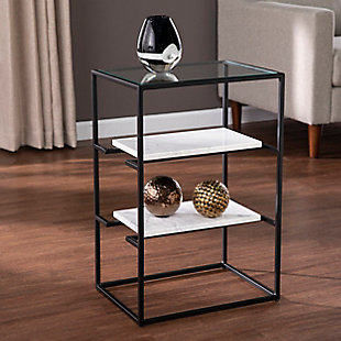 Southern Enterprises Mayes Glass-Top End Table, , rollover