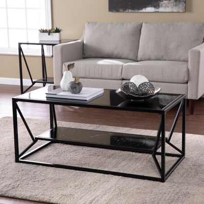 Southern Enterprises Furniture Rafferdy Cocktail Table, Black